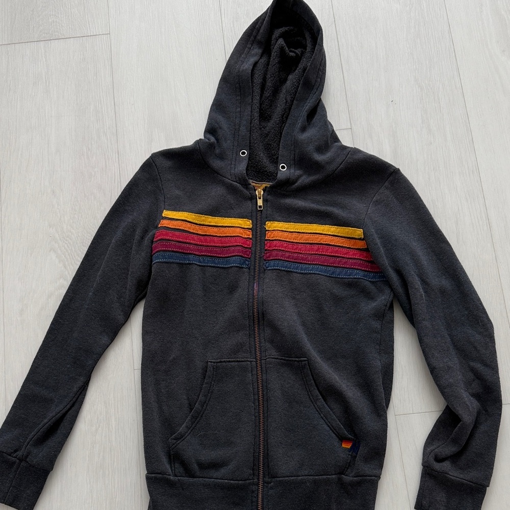 Aviator Nation Kids Hoodie with Multicolor Stripes